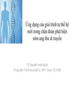 Ứng dụng của giải trình tự thế hệ mới trong chẩn đoán phát hiện sớm ung thư di truyền