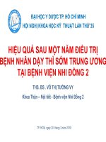 HIỆU QUẢ SAU MỘT NĂM ĐIỀU TRỊ BỆNH NHÂN DẬY THÌ SỚM TRUNG ƯƠNG TẠI BỆNH VIỆN NHI ĐỒNG 2