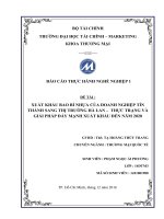 XUẤT KHẨU BAO bì NHỰA của DOANH NGHIỆP tín THÀNH SANG THỊ TRƯỜNG hà LAN –  THỰC TRẠNG và GIẢI PHÁP đẩy MẠNH XUẤT KHẨU đến năm 2020