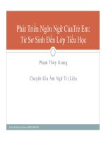 Phát Triển Ngôn Ngữ CủaTrẻ Em: Từ Sơ Sinh Đến Lớp Tiểu Học