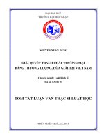 Giải quyết các tranh chấp thương mại bằng thương lượng, hòa giải tại việt nam (tt) 