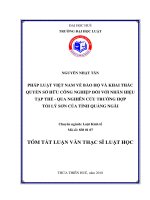 Pháp luật việt nam về bảo hộ và khai thác quyền sỡ hữu công nghiệp đối với nhãn hiệu tập thể, qua nghiên cứu trường hợp tỏi lý sơn của tỉnh quảng ngãi (tt) 