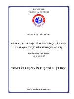 Pháp luật về việc làm và giải quyết việc làm, qua thực tiễn tỉnh quảng trị (tt) 