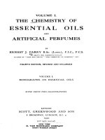 The chemistry of essential oils and artificial perfumes   vol 1   parry 