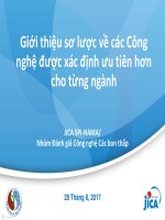 Giới thiệu sơ lược về các Công nghệ được xác định ưu tiên hơn cho từng ngành