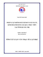 Pháp luật kiểm soát hành vi sản xuất, kinh doanh hàng giả, qua thực tiễn tại tỉnh quảng trị (tt) 
