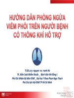 HƯỚNG DẪN PHÒNG NGỪA VIÊM PHỔI TRÊN NGƯỜI BỆNH CÓ THÔNG KHÍ HỖ TRỢ