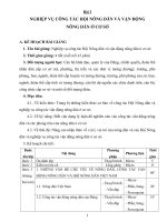 GIÁO ÁN NGHIỆP VỤ CÔNG TÁC HỘI NÔNG DÂN VÀ VẬN ĐỘNG NÔNG DÂN Ở CƠ SỞ