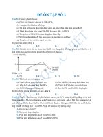 ĐỀ ôn tập số 2 BÀI TOÁN HÓA HAY VÀ KHÓ