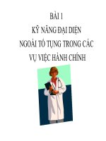KỸ NĂNG ĐẠI DIỆN NGOÀI TỐ TỤNG TRONG CÁC VỤ VIỆC HÀNH CHÍNH