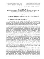 ĐỀ CƯƠNG ĐỀ ÁN ĐỔI MỚI CƠ CHẾ QUẢN LÝ, CƠ CHẾ TÀI CHÍNH, TỔ CHỨC LẠI HỆ THỐNG CÁC ĐƠN VỊ SỰ NGHIỆP CÔNG LẬP