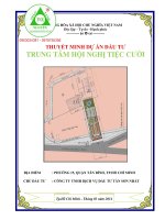 Thuyết minh dự án Trung tâm hội nghị tiệc cưới Tân Sơn Nhất 0903034381