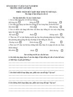 phiếu phản hồi của học sinh