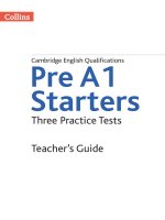 pre a1 starters three practice tests teacher’s guide 