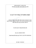 Quản lý nhà nước đối với các dự án đầu tư xây dựng công trình sử dụng vốn ngân sách nhà nước trên địa bàn quận hai bà trưng