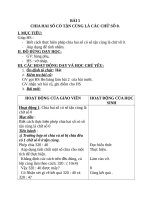 Giáo án Toán 4 chương 2 bài 3: Chia hai số có tận cùng là các chữ số 0