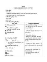 Giáo án Toán 4 chương 2 bài 3: Chia cho số có hai chữ số