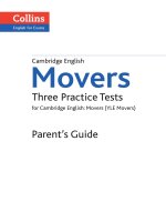 Cambridge english movers three practice tests for cambridge english movers (YLE movers) parent’s guide 