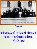BÀI GIẢNG điện tử   NHỮNG vẫn đề cơ bản và cấp BÁCH TRONG tư TƯỞNG hồ CHÍ MINH về tôn GIÁO