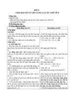 Giáo án Toán 4 chương 2 bài 3: Chia hai số có tận cùng là các chữ số 0