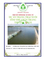 Dự án Trang trại chăn nuôi tôm thẻ chân trắng Tỉnh Bến Tre 0903034381