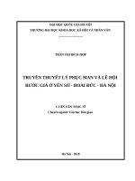 TRUYỀN THUYẾT LÝ PHỤC MAN VÀ LỄ HỘI RƯỚC GIÁ Ở YÊN SỞ  HOÀI ĐỨC  HÀ NỘI