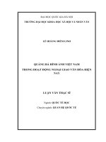 QUẢNG BÁ HÌNH ẢNH VIỆT NAM TRONG HOẠT ĐỘNG NGOẠI GIAO VĂN HÓA HIỆN NAY
