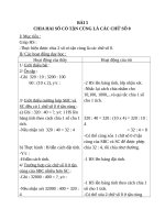 Giáo án Toán 4 chương 2 bài 3: Chia hai số có tận cùng là các chữ số 0