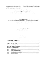 ROLE OF STATE IN THE DEVELOPMENT OF VIETNAM’S AUTOMOBILE INDUSTRY FOR THE PERIOD 2011 - 2020