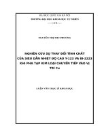 NGHIÊN CỨU SỰ THAY ĐỔI TÍNH CHẤT CỦA SIÊU DẪN NHIỆT ĐỘ CAO Y123 VÀ BI2223 KHI PHA TẠP KIM LOẠI CHUYỂN TIẾP VÀO VỊ TRÍ Cu