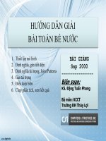 HƯỚNG DẪN GIẢI BÀI TOÁN BỂ NƯỚC