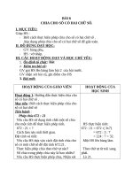 Giáo án Toán 4 chương 2 bài 3: Chia cho số có hai chữ số