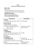 Giáo án Toán 4 chương 2 bài 3: Chia cho số có hai chữ số