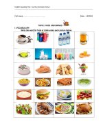 Topic Food and Drinks