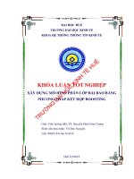 Xây dựng mô hình phân lớp bài báo bằng phương pháp kết hợp boosting 