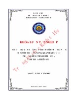 Ảnh hưởng của dự án cải thiện môi trường nước đến môi trường xung quanh khu vực phường đúc, thành phố huế, tỉnh thừa thiên huế  
