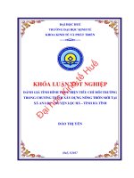 Đánh giá tình hình thực hiện tiêu chí môi trường trong chương trình xây dựng nông thôn mới tại xã an lộc, huyện lộc hà, tỉnh hà tĩnh 