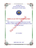 Thực trạng và giải pháp nhằm bảo vệ môi trường và phát triển du lịch tại huyện lý sơn   tỉnh quảng ngãi 
