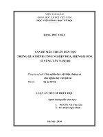 Vấn đề mâu thuẫn dân tộc trong quá trình công nghiệp hóa, hiện đại hóa ở vùng tây nam bộ ( Luận án tiến sĩ)