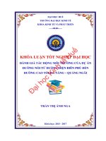 Đánh giá tác động môi trường của dự án đường nối từ đường điện biên phủ đến đường cao tốc đà nẵng – quảng ngãi 