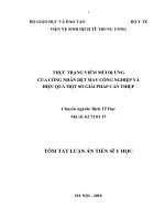 Thực trạng viêm mũi dị ứng của công nhân dệt may công nghiệp và hiệu quả một số giải pháp can thiệp (tt) 