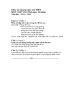 Khảo sát năng lực giáo viên THPT