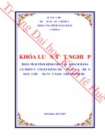 Phân tích tình hình cho vay khách hàng cá nhân tại ngân hàng thương mại cổ phần việt nam – chi nhánh huế