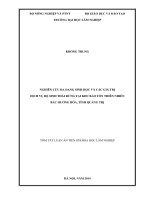 Nghiên cứu đa dạng sinh học và các dịch vụ hệ sinh thái rừng ở khu bảo tồn thiên nhiên bắc hướng hóa tỉnh quảng trị ( Luận án tiến sĩ)
