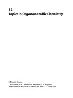 Topics in organometallic chemistry vol 12 theorectical aspects of transition metal catalysis 2005   springer 