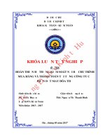 Hoàn thiện hệ thống kiểm soát nội bộ chu trình mua hàng và thanh toán tại tổng công ty cổ phần dệt may hòa thọ  