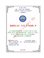 Giải pháp phòng ngừa và hạn chế rủi ro tín dụng tại ngân hàng thương mại cổ phần đầu tư  phát triển việt nam BIDV   chi nhánh thừa thiên huế