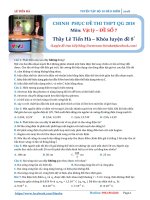 CHINH PHỤC ĐỀ THI THPT QG MÔN LÍ 2018