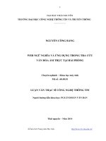 Web ngữ nghĩa và ứng dụng trong tra cứu văn hóa ẩm thực tại hải phòng ( Luận văn thạc sĩ)