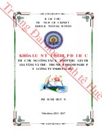 Thực trạng công tác kế toán thuế giá trị gia tăng và thuế thu nhập doanh nghiệp tại công ty TNHH FAC huế 